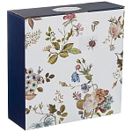 Ваза фарфоровая белая на ножке с рисунком цветов Garden Whisper Porcelain Set  варинант исполнения - 2 | Loft Concept в Краснодаре