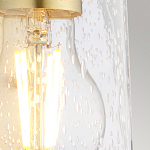 Бра цвета латунь с прозрачным цилиндрическим плафоном из пузырчатого стекла Kichler варинант исполнения - 4 | Loft Concept в Краснодаре