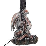 Настольная лампа с абажуром Дракон Silver Red Dragon Коричневый абажур варинант исполнения - 2 | Loft Concept в Краснодаре