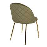 Стул велюровый хаки на золотистых металлических ножках Vendramin Chair варинант исполнения - 3 | Loft Concept в Краснодаре