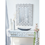 Прямоугольное зеркало с инкрустацией раковинами устриц Mother оf Pearl Facets варинант исполнения - 5 | Loft Concept в Краснодаре