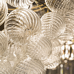 Люстра подвесная с рифлёными стеклянными шарами в форме воздушного облака Berries Chandelier варинант исполнения - 5 | Loft Concept в Краснодаре