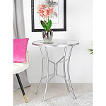 Столик приставной с круглой столешницей на серебристом основании Scenical Table варинант исполнения - 4 | Loft Concept в Краснодаре