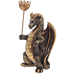 Подсвечник в виде дракона Dragon candlestick Green Brown варинант исполнения - 1 | Loft Concept в Краснодаре