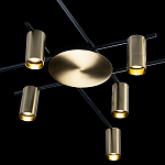 Потолочный светильник с 10-ю цилиндрическими плафонами цвета латунь TRIBES CHANDELIER варинант исполнения - 3 | Loft Concept в Краснодаре