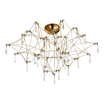 Потолочный светильник с тонкой металлической конструкцией цвета золото Quasar варинант исполнения - 2 | Loft Concept в Краснодаре