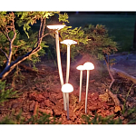 Уличный светильник с пятью матовыми плафонами в форме грибов на высоких изогнутых ножках Mushroom Shape варинант исполнения - 2 | Loft Concept в Краснодаре