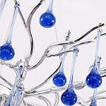 Люстра с синими стеклянными подвесками в форме капель FAIRYTREE Light варинант исполнения - 3 | Loft Concept в Краснодаре