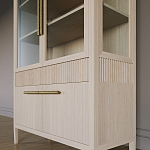 Витрина Primo со стеклянными фасадами и буфетом шпон Светлый дуб варинант исполнения - 6 | Loft Concept в Краснодаре