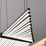 Люстра в виде распахнутых крыльев из тонких металлических планок Flight of Freedom варинант исполнения - 10 | Loft Concept в Краснодаре