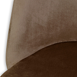 Барный стул со спинкой на 4-х деревянных ножках Коричневый Велюр Vendramin Chair  варинант исполнения - 3 | Loft Concept в Краснодаре