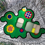 Дизайнерское разноцветное кресло на металлическом каркасе с подставкой для ног Poltronova Plasma Armchair варинант исполнения - 16 | Loft Concept в Краснодаре