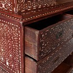 Буфет из массива тика инкрустированный костью Wooden Bone Inlay Mirror Cupboard варинант исполнения - 2 | Loft Concept в Краснодаре