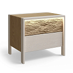 Тумба 2 ящика с подсветкой на рельефном фасаде Warm Industrial варинант исполнения - 8 | Loft Concept в Краснодаре