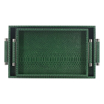 Комплект из двух прямоугольных подносов зеленого цвета Serpent варинант исполнения - 1 | Loft Concept в Краснодаре