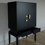 Кабинетный шкаф Elsa Dreams Black с 2-мя ящиками варинант исполнения - 2 | Loft Concept в Краснодаре