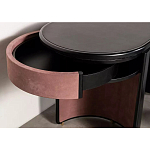 Дизайнерский письменный стол овальной формы с 2-мя выдвижными ящиками по бокам Parsec варинант исполнения - 4 | Loft Concept в Краснодаре