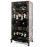 Шкаф черный в китайском стиле  Chinese Cabinet Black варинант исполнения - 4 | Loft Concept в Краснодаре