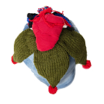 Подушка из джинсовой одежды и вязания Heart&Brain варинант исполнения - 1 | Loft Concept в Краснодаре