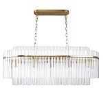 Люстра подвесная овальная со стеклянными трубками Nembus варинант исполнения - 1 | Loft Concept в Краснодаре