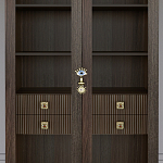 Дизайнерский шкаф витрина Elsa Dreams Walnut с 4-мя ящиками варинант исполнения - 2 | Loft Concept в Краснодаре