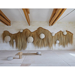 Большая дизайнерская Инсталляция из соломы RAFFIA Installation  варинант исполнения - 3 | Loft Concept в Краснодаре