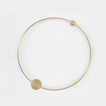 Бра светодиодное круглой формы с рамкой цвета латунь Ring Horizontal варинант исполнения - 1 | Loft Concept в Краснодаре