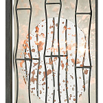 Бра с круглой зеркальной вставкой с эффектом ржавчины Stunning Radiance варинант исполнения - 1 | Loft Concept в Краснодаре