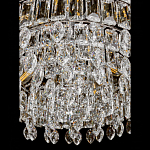 Круглая люстра с хрустальными подвесками на серебряном каркасе Gorgeous Crystal Light варинант исполнения - 7 | Loft Concept в Краснодаре