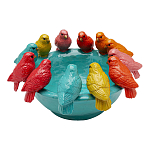 Декоративное дизайнерское блюдо разноцветные попугаи  варинант исполнения - 1 | Loft Concept в Краснодаре