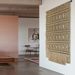 Панно на стену плетеное Макраме бежевый цвет  варинант исполнения - 4 | Loft Concept в Краснодаре