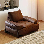 Кресло кожаное с деревянным каркасом Medieval Furniture варинант исполнения - 1 | Loft Concept в Краснодаре