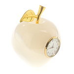 Часы настольные в виде яблока из натурального камня Оникс Stone Clock варинант исполнения - 4 | Loft Concept в Краснодаре