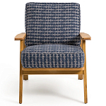 Кресло с каркасом из массива дуба Deniaud Oak Blue Print  Armchair варинант исполнения - 2 | Loft Concept в Краснодаре