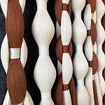 Дизайнерский Декор на стену с кисточками из хлопковых нитей wall panel Thread brushes варинант исполнения - 3 | Loft Concept в Краснодаре