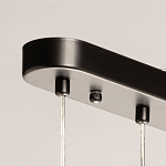 Люстра с 3-мя плафонами волнообразной формы цвета янтарь и 2-мя прозрачными шарообразными плафонами Lucid Rain  варинант исполнения - 10 | Loft Concept в Краснодаре