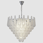 Люстра с подвесками из рифленного стекла в форме капель Textured Glass Chandelier варинант исполнения - 9 | Loft Concept в Краснодаре