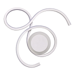 Бра белого цвета с изогнутыми световыми линиями и круглым основанием Luke Lampco Tracer Lamp варинант исполнения - 1 | Loft Concept в Краснодаре