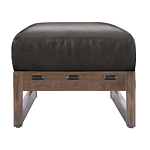 Банкетка Duncan винтажная черная кожа варинант исполнения - 2 | Loft Concept в Краснодаре