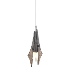 Подвесной светильник с черной металлической основой и рельефным плафоном Glass Pod варинант исполнения - 1 | Loft Concept в Краснодаре