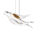 Подвесной светильник с прозрачной стеклянной птичкой Serip Voa варинант исполнения - 1 | Loft Concept в Краснодаре