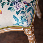 Стул из массива бука бежевый с изображением птиц в саду Beige Green Chinoiserie Blue Bird Chair варинант исполнения - 4 | Loft Concept в Краснодаре