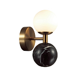 Бра с шарообразным матовым плафоном и шаром из камня на металлическом основании Orb Essence варинант исполнения - 7 | Loft Concept в Краснодаре