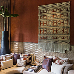 Панно на стену плетеное Макраме бежевый цвет  варинант исполнения - 9 | Loft Concept в Краснодаре