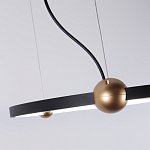 Люстра подвесная светодиодная черный металл Ring Horizontal варинант исполнения - 3 | Loft Concept в Краснодаре