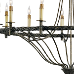 Люстра двухъярусная с отделкой в виде веревки Black Light Profile варинант исполнения - 1 | Loft Concept в Краснодаре