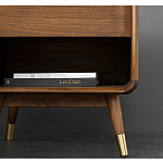Прикроватная деревянная тумба с ящиком и нишей для хранения Moon Walnut Furniture варинант исполнения - 4 | Loft Concept в Краснодаре