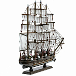 Декоративная модель деревянного тёмно-коричневого парусника в подарочной упаковке With The low варинант исполнения - 2 | Loft Concept в Краснодаре