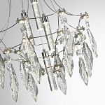 Люстра подвесная из металла с хрустальными подвесками прозрачного цвета Quasar 41 варинант исполнения - 9 | Loft Concept в Краснодаре