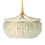 Подвесной светильник с каскадом из стеклянных декоративных элементов на золотом каркасе Shining Sea Glass варинант исполнения - 4 | Loft Concept в Краснодаре